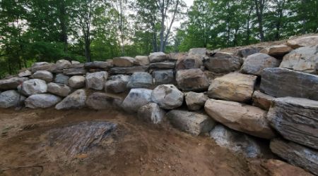 Boulder Wall Construction